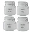 Stylish Frosted Clear Glass Jar With Lid | 5 x 5 x 5 inches | 750ml Supply