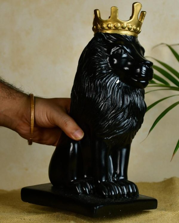 Bold Black Lion Showpiece | 7 x 5 x 11 inches Cheap