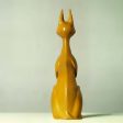 Charming Abstract Yellow Cat Statue Showpiece | 4 x 3 x 11 inches on Sale