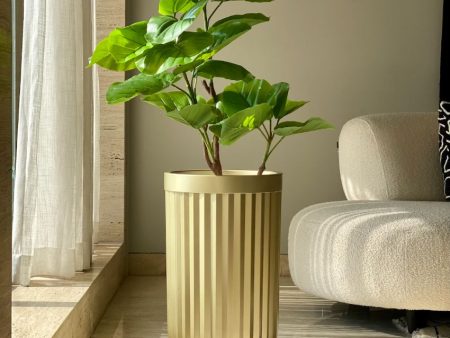 Grove Metallic Golden Decorative Planter For Discount