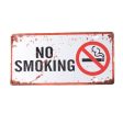 No Smoking White Number Plates Wall Sign | 6 x 1 x 12 inches Online Hot Sale