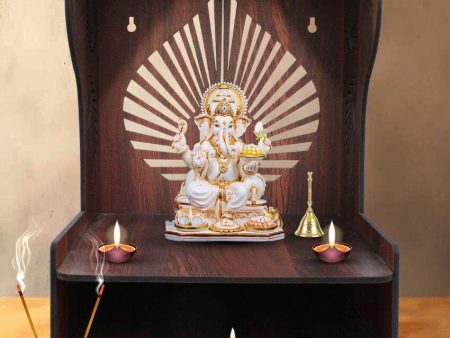 Swastika Printed Mandir Shelf for Home | 15 x 12 x 16 inches Supply