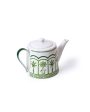 Green Lush Palm Motifs Design Porcelain Tea Pot | 9 x 4 x 6 inches | 900ml on Sale