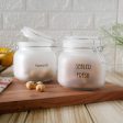 Stylish Frosted Clear Glass Jar With Lid | 5 x 5 x 5 inches | 750ml Supply