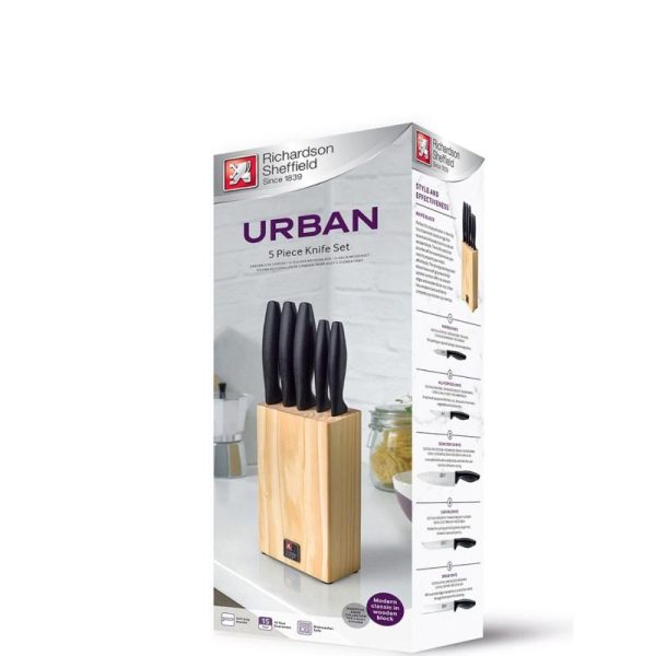 Zoku Urban Knife Block | Set of 5 | 5 x 4 x 14 inches Fashion