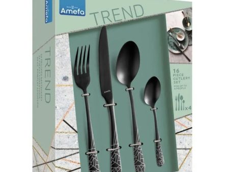 Amefa Austin Frost Stainless Steel Cutlery Set | Pack Of 16 Online Sale