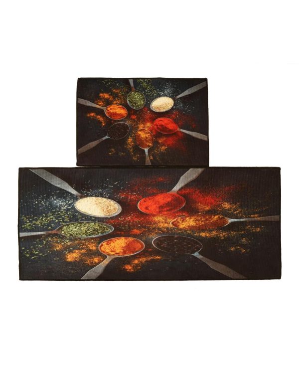 Splashing Spices Nylon Kitchen Floor Mats | Set of 2 Online Sale