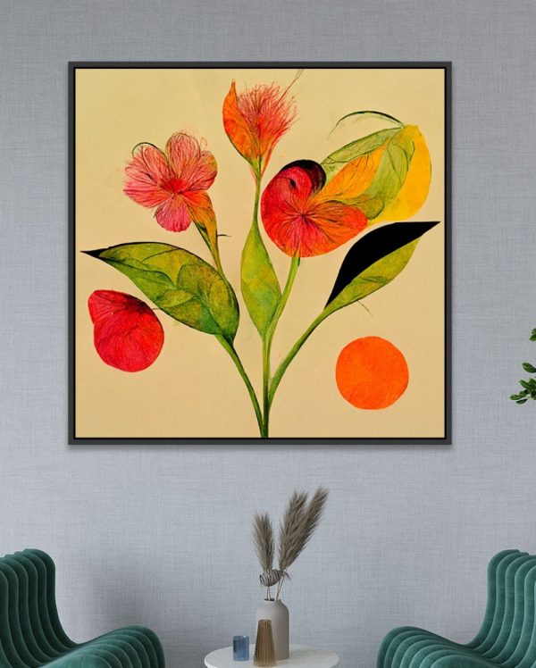 Floral Symphony Abstract Nature on Canvas Wall Painting Fashion