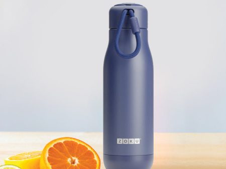 Zoku Classic Stainless Steel Vaccum Insulated Water Bottle | Navy Blue For Cheap