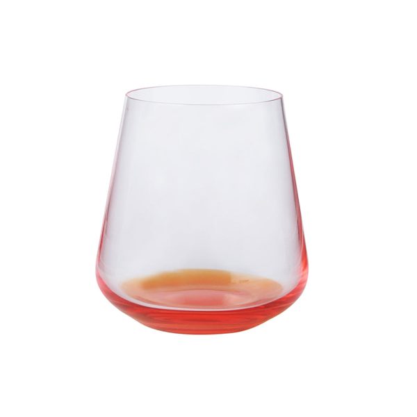 Bohemia Siesta Orange Whiskey Glass Clear Lead Free Crystal Glassware | Set of 6 | 4 x 4 inches | 400ml on Sale