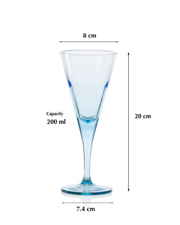 V-Line Cocktail Stem Glasses | Set of 2 | 3 x 8 inches | 200ml For Discount