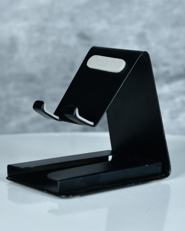 Black Padded Metal Phone Stand With Card Holder | Set of 2 Hot on Sale