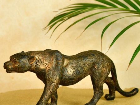 Sleek Resin Panther Showpiece  | 13 x 2 x 4 inches Hot on Sale