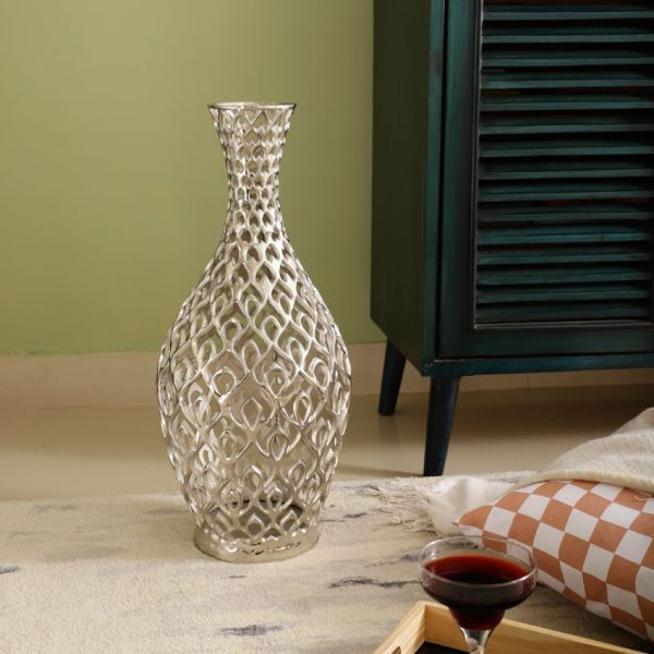 Cavendish Decorative Metal Floor Vase | 10 x 22 inches For Sale