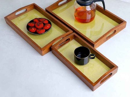 Handcrafted Luxury Wooden Serving Trays | Set of 3 Cheap