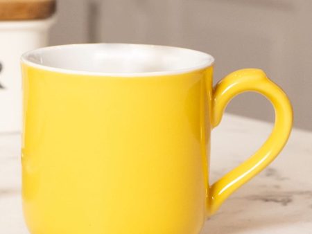 Classic Design Stoneware Farmhouse Mug | 250 ML | Yellow For Discount