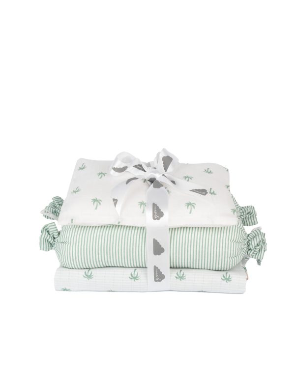 Lush Palm Mini Crib Cot Set | Pack of 4 | 27 x 27 inches Fashion