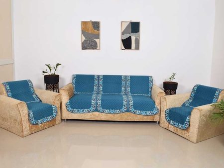 Luxurious Floral Maze Velvet Sofa Cover for Five Seater | Pack of 6 Sale