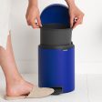 Brabantia Newicon Stylish Plastic Pedal Bin | Blue | 11 x 8 x 12 inches | 5 Liter For Cheap