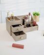 Wooden Makeup and Desk Organizer | 13 x 7 x 6 inches Online Hot Sale