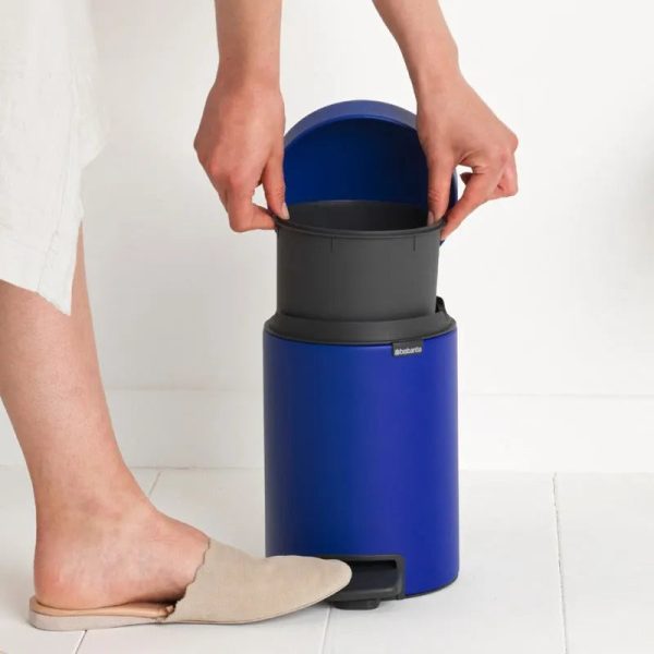 Brabantia Newicon Stylish Plastic Pedal Bin | 9 x 7 x 11 inches | 3 Liter Discount