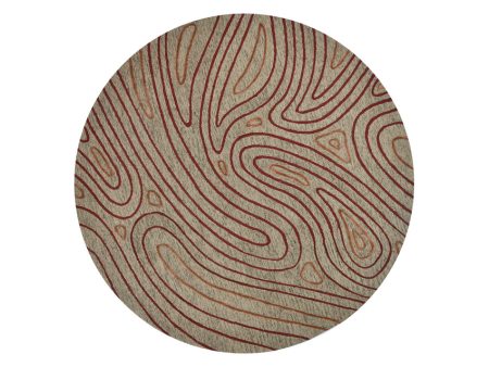 Beautiful Brown Shade Hand-Tufted Wool Round Area Rug Online