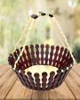 Handy Wooden Fruit Baskets With Beaded Handle | 10 x 4 inches Discount