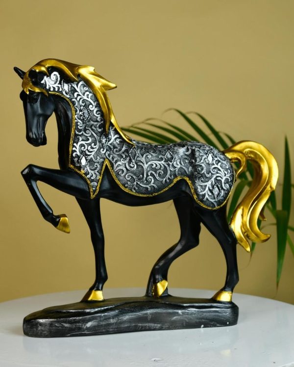 Graceful Resin Stallion Showpiece | 12 x 3 x 12 inches Online now