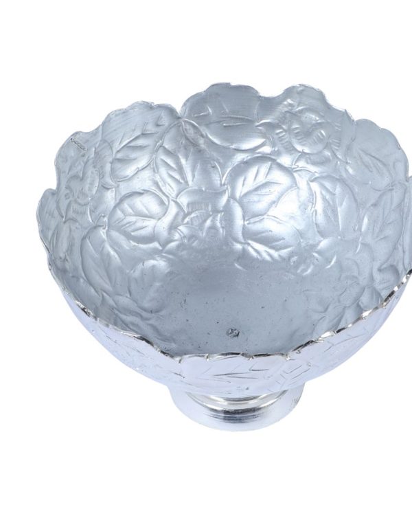 Hammered Silver Colored Fruit Bowl | 5 x 3 inches | 500ml Cheap