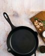 Large Cast Iron Frying Pan Non-GMO Flaxseed Oil | Safe For All Cooktops | 20 x 13 inches Online Sale