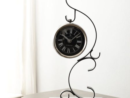 Stellar Mirage Modern Iron Desk Clock | 7 x 4 x 15 inches Sale