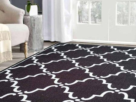 Damask Trellis Anti-Slip Nylon Area Rug | 3 x 5 Ft Supply