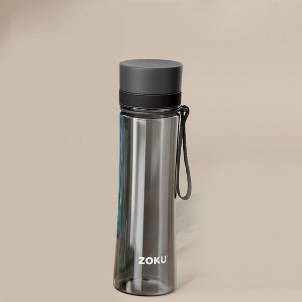 Zoku Fancy Tritan Clear Water Bottle | 9 x 6 x 10 inches | Grey For Cheap