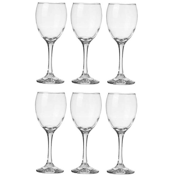 Alexandra Wine Glasses Clear Crystal Drinkware | Set of 6 | 3 x 8 inches | 245ml Online