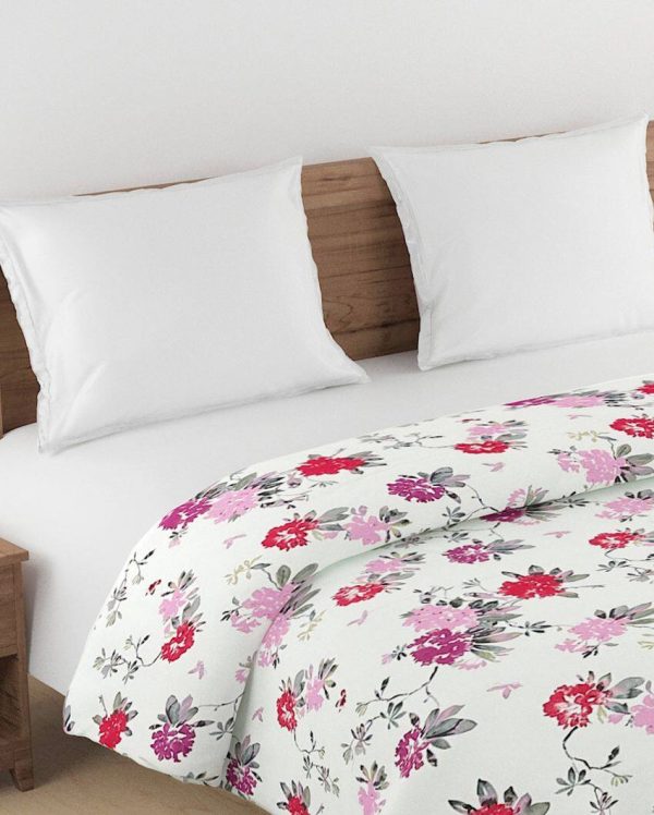 Ananda Elegant Floral Cotton Double Bed Size Quilt | 100 x 90 inches Sale