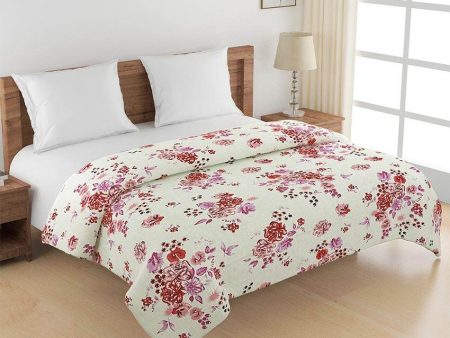 Veda Floral Cotton Double Bed Size Quilt | 100 x 90 inches Fashion