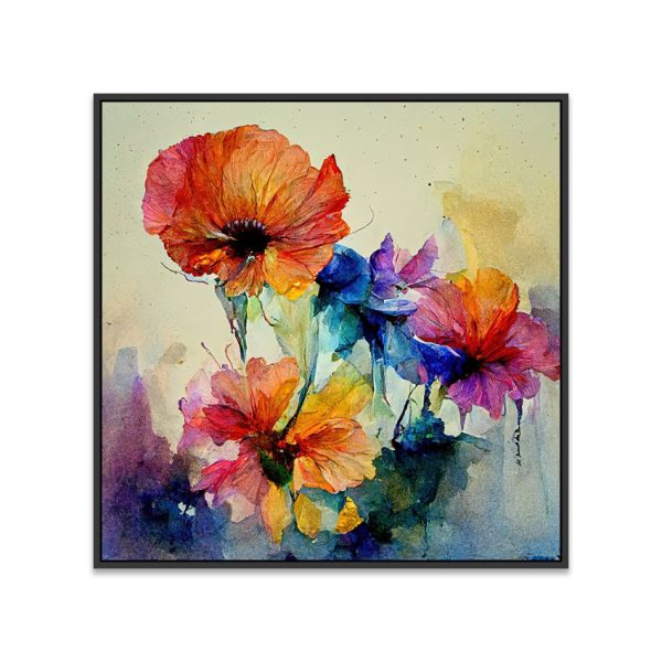 Abstract Flower-Inspired Canvas Wall Painting Discount