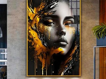 Artistic Innovation Girl Canvas Wall Painting | Multiple Sizes Cheap