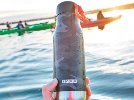 Zoku Black Camo Classic Stainless Steel Vaccum Insulated Water Bottle | 3 x 3 x 9 inches Online Sale