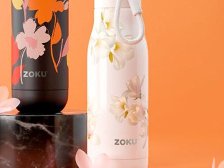 Zoku Vintage Magnolia Stainless Steel Vaccum Insulated Water Bottle | 500ml Sale