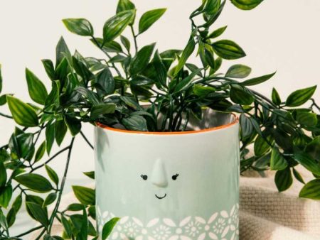 KitchenCraft Ceramic Floral Face Planter |Plant Not Included Hot on Sale