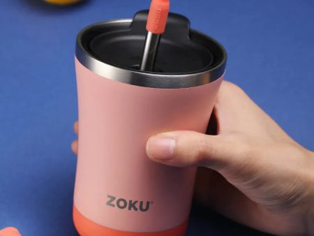 Zoku 3 in 1 Stainless Steel Vaccum Insulated Tumbler | Pink | 4 x 5 inches on Sale