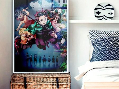 Stunning Demon Slayer Characters Canvas Wall Painting For Cheap