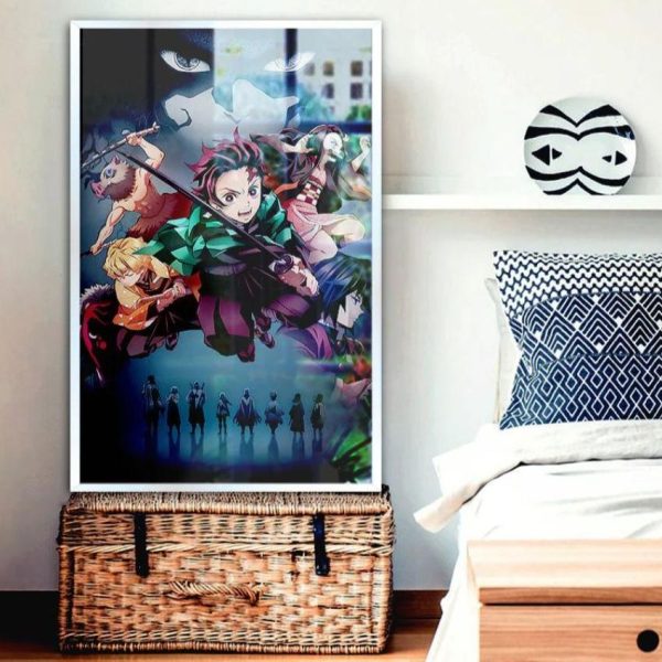 Stunning Demon Slayer Characters Canvas Wall Painting For Cheap