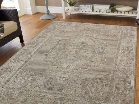 Beautiful Grey Shade Hand-Tufted Luxury Wool Area Rug | 10 x 8 Feet Online Sale