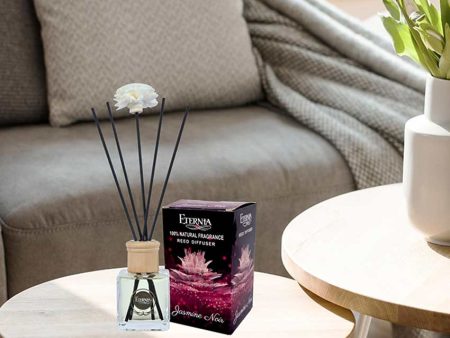 Elegant Aroma Jasmine Noir Reed Diffuser With Ten Sticks | 4 x 2 x 4 inches Fashion