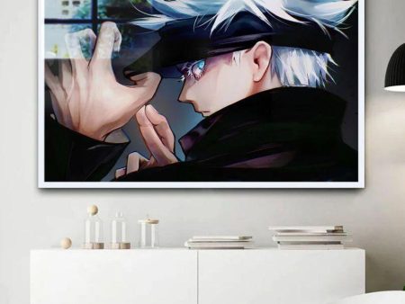 Stuning Gojo from Jujutsu Kaisen Canvas Wall Painting Sale