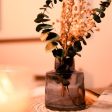 Cocoa Charm Glass Vase with Dried Bunch Fashion