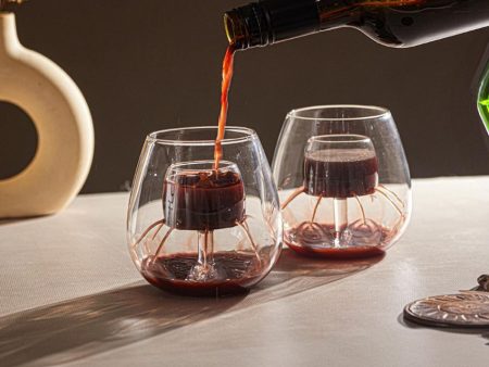 Charming Aerosip Wine Aerator Glasses | Set of 2 | 4 x 4 inches Discount