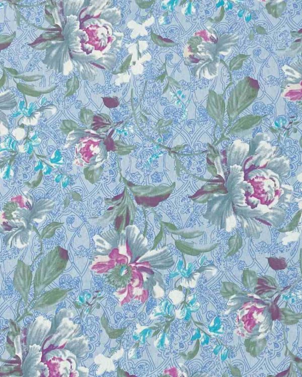 Midas Monalisa Blue Floral Cotton Double Bed Size Quilt | 100 x 90 inches Hot on Sale